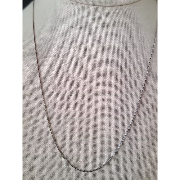 Italian 925 Sterling Silver Box Chain Necklace Vintage READ Description - Picture 5 of 10